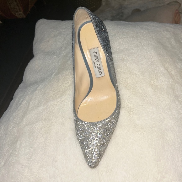 Jimmy Choo Dusk blue and silver pumps size 38,5 - Picture 4 of 4